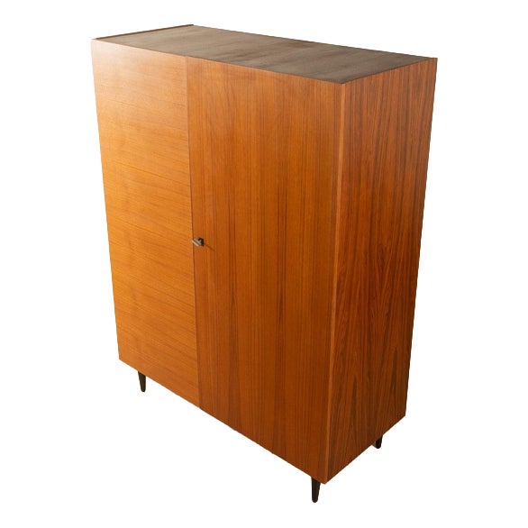 Vintage Wooden Wardrobe, Germany, 1960s For Sale
