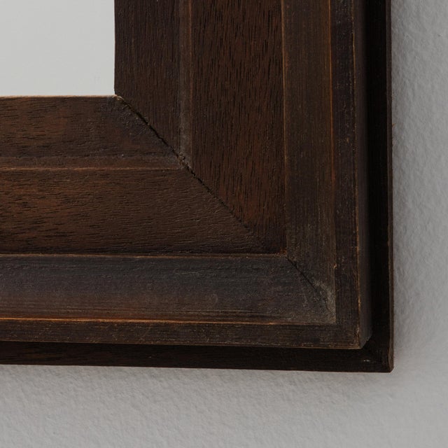 Wood 19th Century France Brown Wood Mirror For Sale - Image 7 of 9