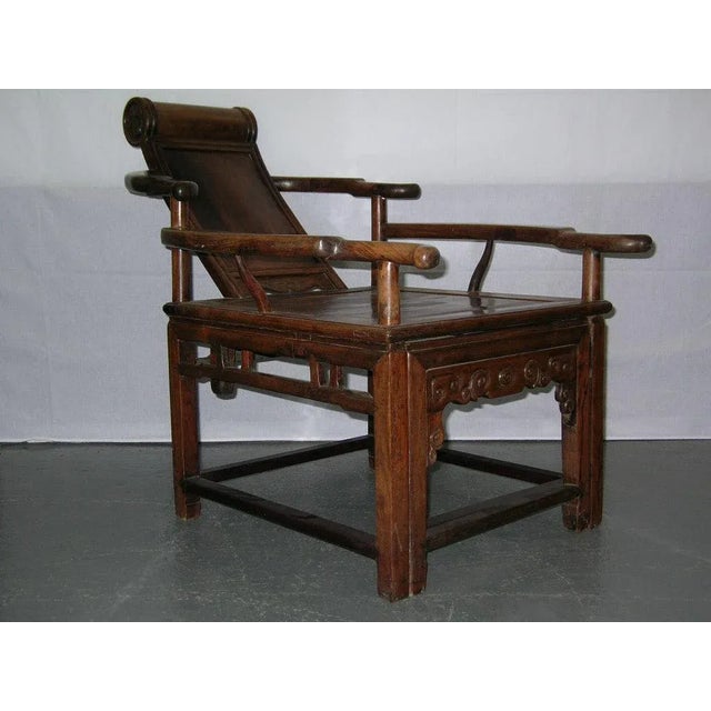 19th Century Chinese Hongmu Hardwood Reclining Chair For Sale - Image 10 of 11