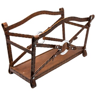 Western Themed Metal Magazine Rack For Sale