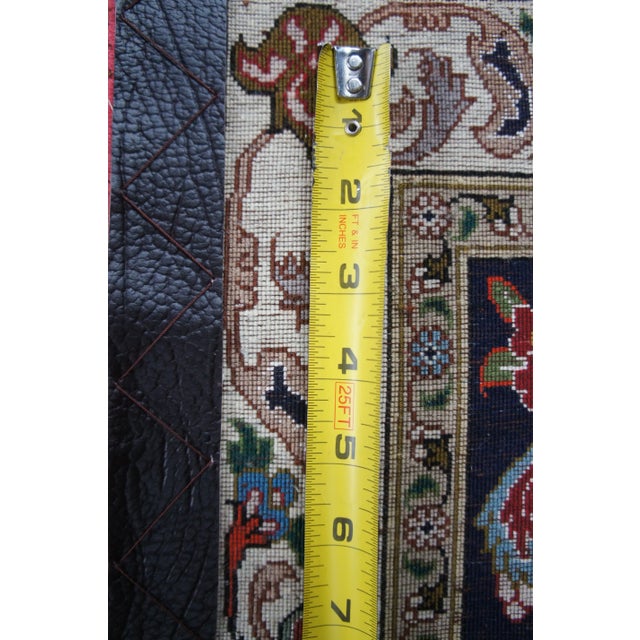 Mid 20th Century Very Fine Silk & Wool Floral All Over Red Medallion Birds Area Rug Carpet 13' X 10' For Sale - Image 12 of 12