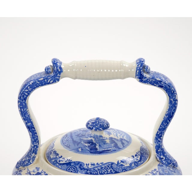 Oversized Italian Blue and White Porcelain Tea or Coffee Pot For Sale - Image 9 of 14