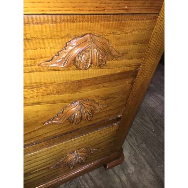 Antique Oak & Walnut 2 Piece Drop Front Secretary Bookcase For Sale - Image 6 of 11
