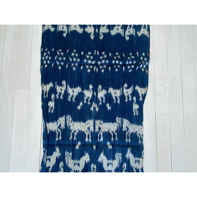 Mid 20th Century Indigo Cotton Sumba Textile For Sale - Image 5 of 18