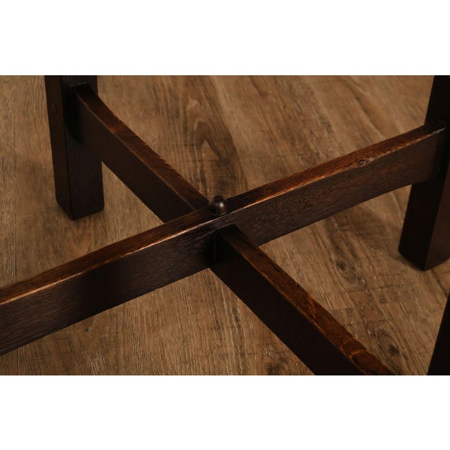 Early Gustav Stickley Mission Oak 26 Inch Round Table #439 For Sale - Image 9 of 18
