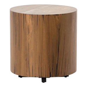 Four Hands Hudson Round End Table, Natural Yukas