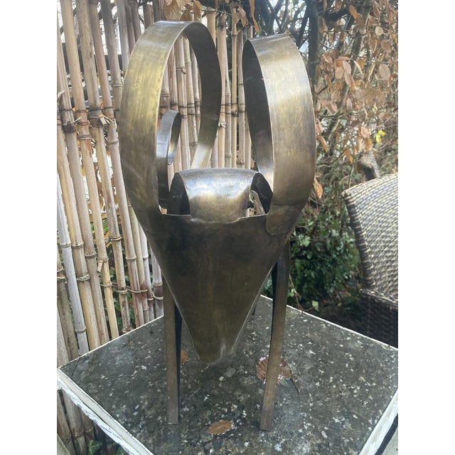 Large Handmade Ram Sculpture in Brass, 1970s For Sale - Image 14 of 18