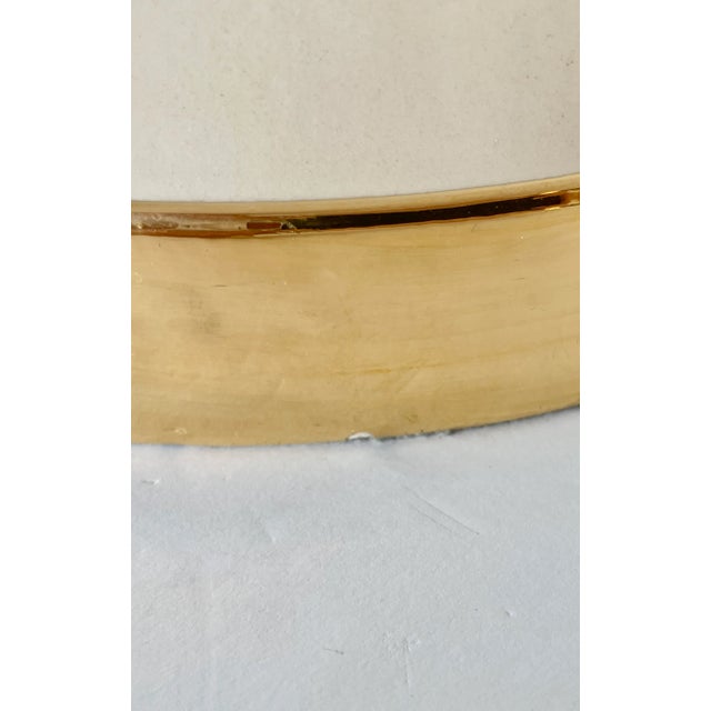 Tan & Gold Ceramic Table Lamp From 80's For Sale - Image 10 of 11