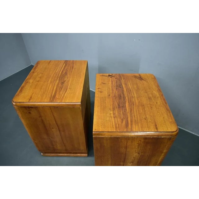 1940s Art Deco Bedside Tables, Czechoslovakia, Set of 2 For Sale - Image 16 of 18