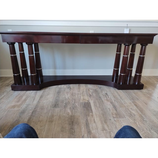 Baker's Column Sideboard from The Thomas Pheasant Collection. Features include Mahogany wood in a Lux finish with brass...