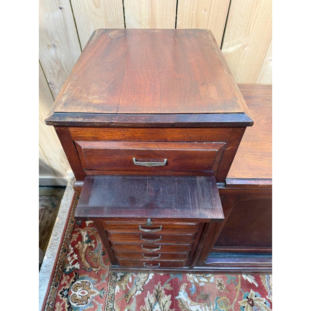 Art Deco Shop Counter Display Case in Mahogany-Stained Wood, 1920s For Sale - Image 4 of 10