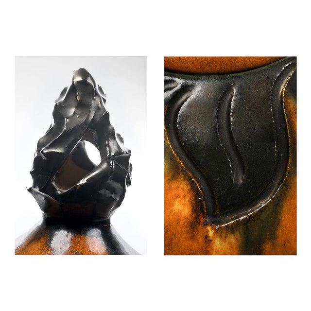 Large Ceramic Pumpkin Teapot For Sale - Image 4 of 5