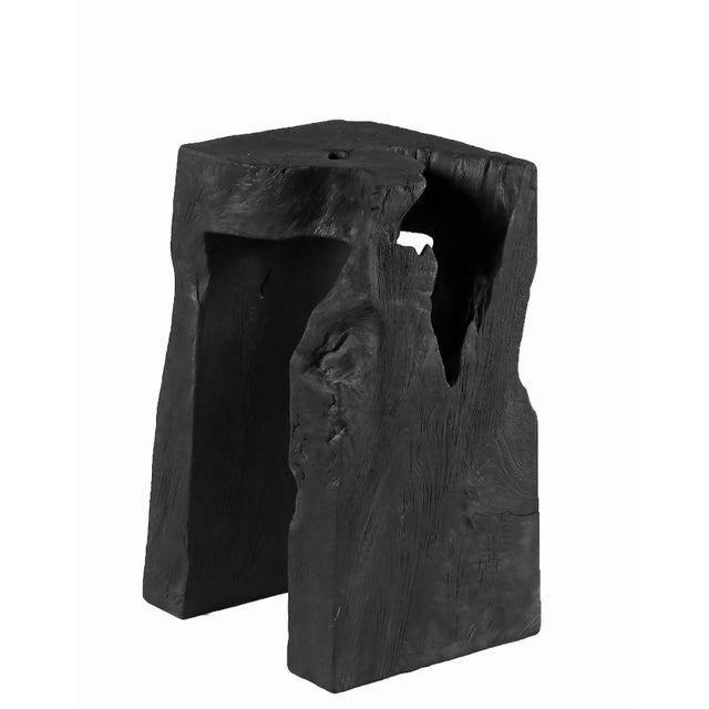 Contemporary Organic Modern Sculptured Teak Accent Table For Sale - Image 3 of 6