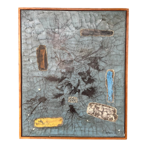 1956 Joseph (Jef) Banc Abstract Mixed Media Painting