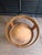 Vintage Post Modern Solid Oak Round End Table For Sale - Image 9 of 10
