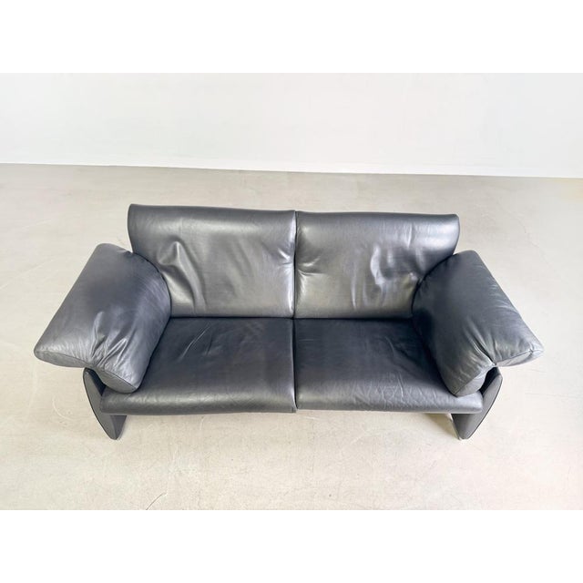 DS 10/23 2-Seater Sofa in Black Leather from de Sede For Sale - Image 4 of 8