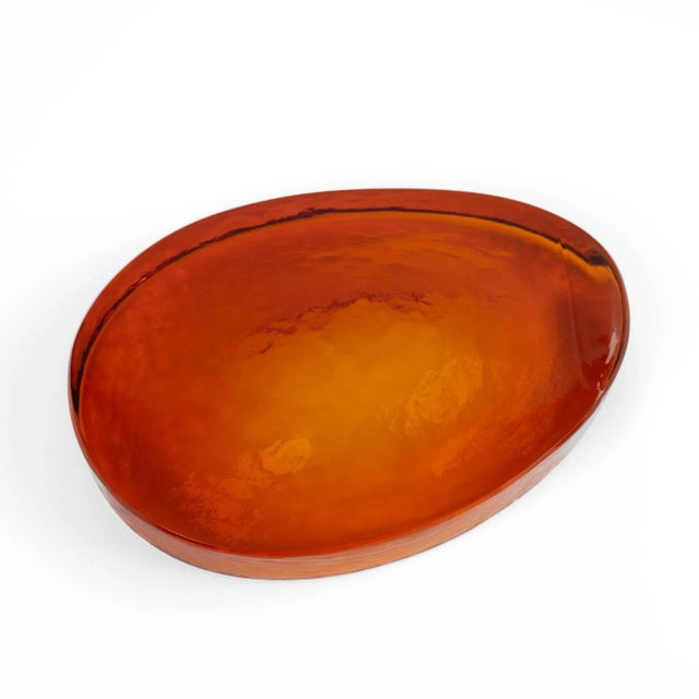 Vintage Amber Murano Glass Freeform Catchall by Vincenzo Nason, 1970s For Sale - Image 11 of 15