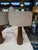 1970s Mid-Century Modern Wood Table Lamps With Textured Drum Shades - a Pair For Sale - Image 4 of 12