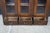 Antique Mission Oak Arts & Crafts Triple Bookcase Curio Display Cabinet 61" For Sale - Image 13 of 15