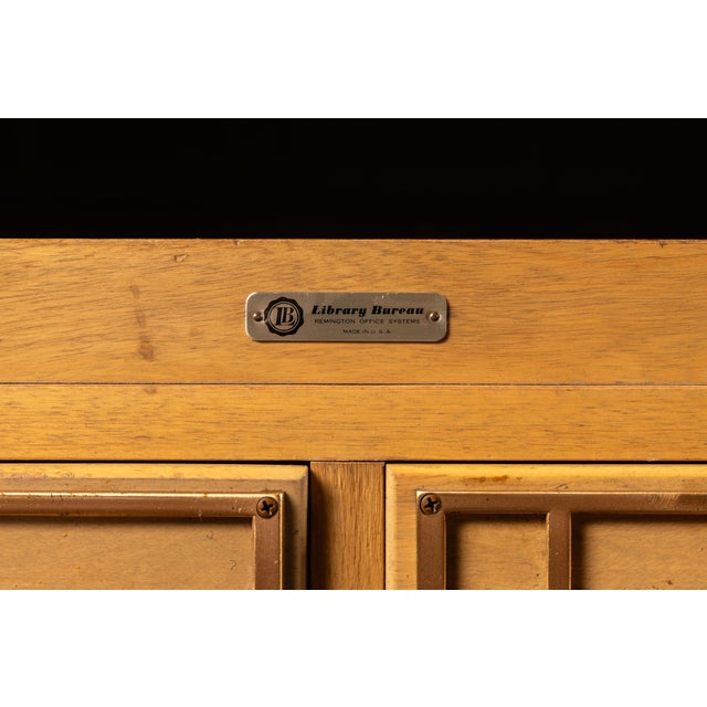 Brown MCM 60-Drawer Maple Card Catalog by Library Bureau For Sale - Image 8 of 17