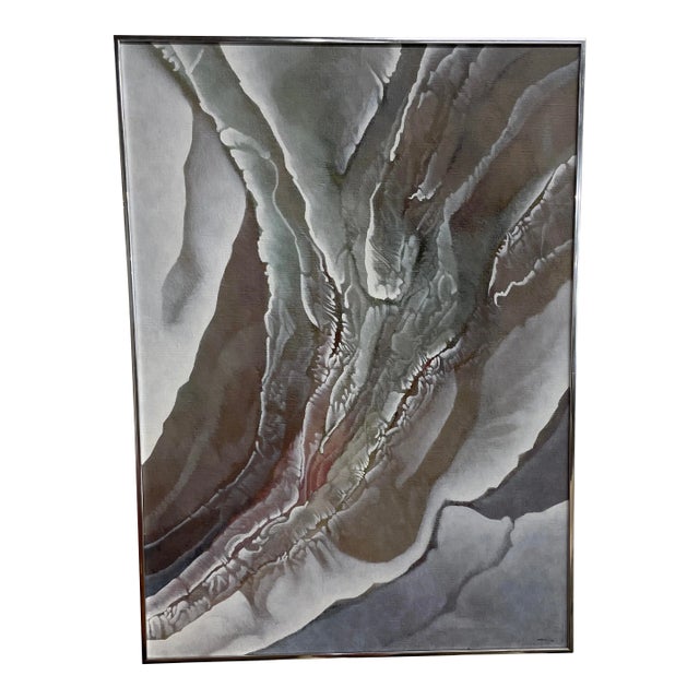 1970s Modern Abstract Painting by John Sturtevant For Sale