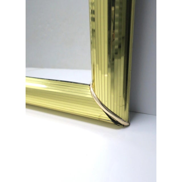 80s Modern Disco Gold Full Length Wall or Floor Mirror For Sale - Image 10 of 11