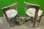 Set of Upcycled Stamp Covered Dining Chairs by Bruno Rey for Kusch & Co, 1970s, in Very Good conditions. Designed 1970 to...