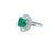 Sgl Certified 3.32 Carat Emerald Diamond Platinum Ring, Size 6 For Sale - Image 4 of 9