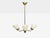 1950s 1950s Swedish Modern, Three-Light Pendant Light, Brass, Wood, Glass For Sale - Image 5 of 11