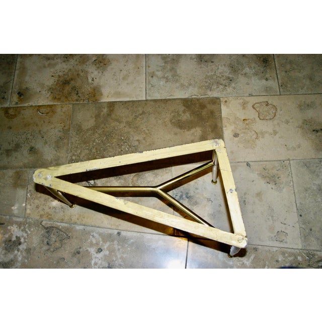 Metal Italian Coffee Table in Carrara Marble and Brass, 1965 For Sale - Image 7 of 11