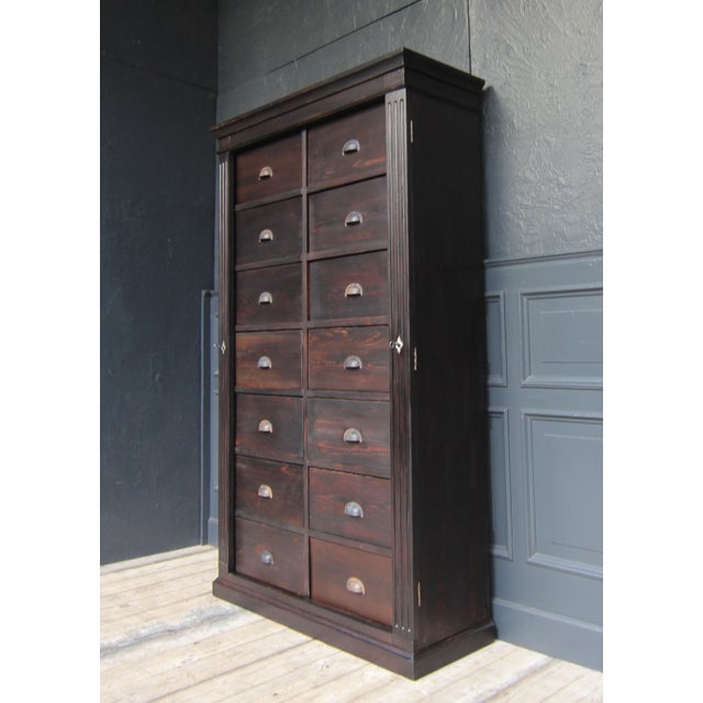 Brown French Drawer Cabinet, 1890s For Sale - Image 8 of 18
