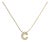 10K Yellow Gold Diamond Accent "C" Initial Bubble Pendant Necklace For Sale