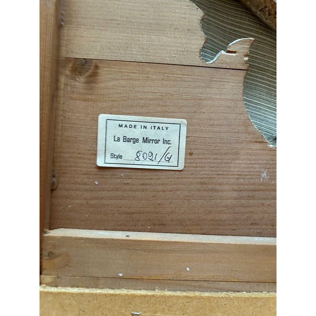La Barge Italian Carved Wood Mirror With Garden Tools and Basket by LaBarge For Sale - Image 4 of 6