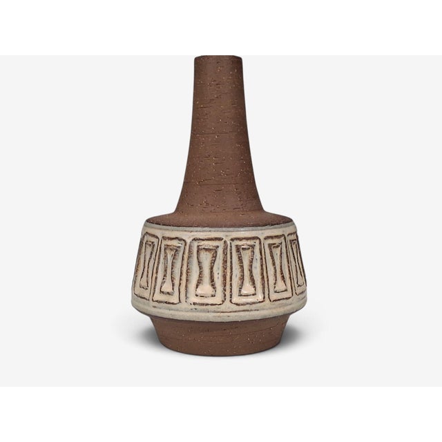 1960s Mid-Century Modern Helge Bjufstrøm, Large Table Lamp, Brown Stoneware For Sale In New York - Image 6 of 10