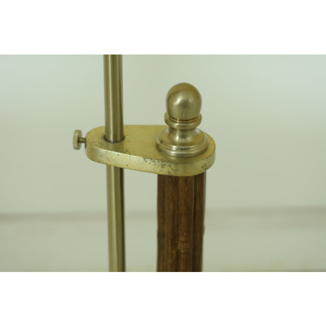 Traditional Bamboo Form Decorator Floor Reading Lamp For Sale - Image 3 of 7
