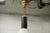 Metal Mid-Century Pendant Light in Brass and Zebra-Striped Glass, 1950s For Sale - Image 7 of 11