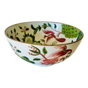 Late 20th Century Andrea by Sadek Country Coverlet Centerpiece Bowl