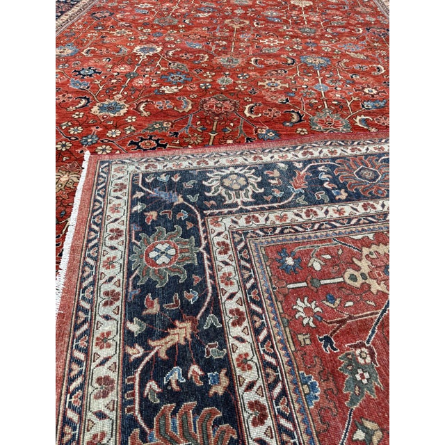 1990s Vintage Persian Tabriz Design Palace Size Hand Knotted Rug, 10'00 X 14'00 For Sale - Image 5 of 5