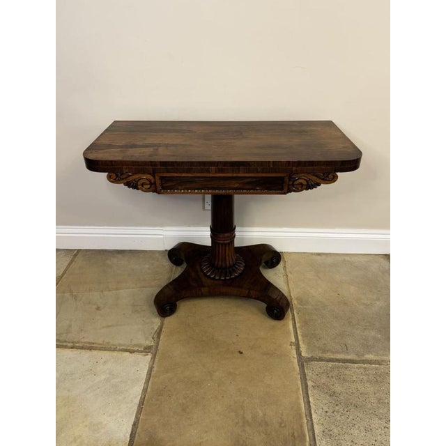 Antique Regency Rosewood Tea Table, 1830s For Sale - Image 4 of 14