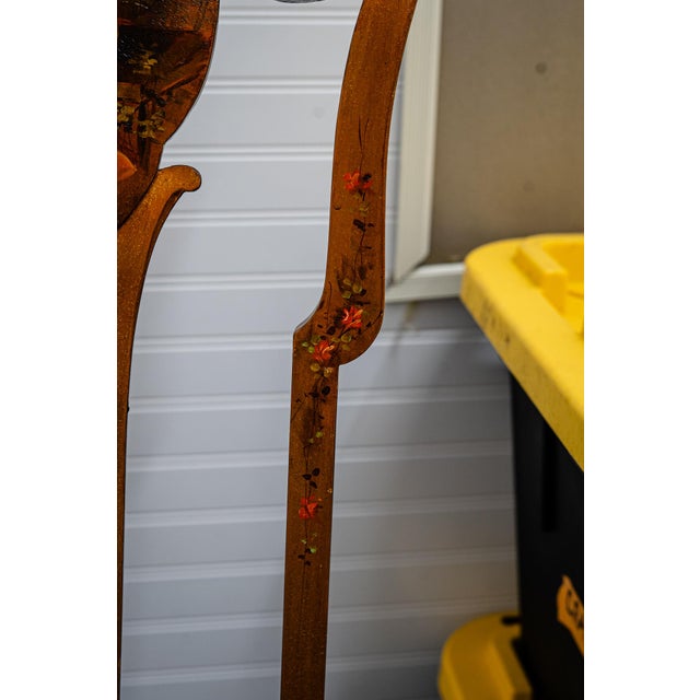 1900 - 1909 Antique Hand Painted Victorian Side Chair For Sale - Image 5 of 6