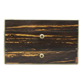 Victorian Antique Coromandel Wood Travel Desk or Vanity Box For Sale