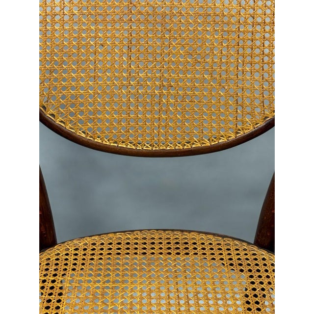 Antique Classical Armchair No. 11 in Bentwood Beech and Cane Seat from Thonet, Vienna, 1868,, 1870 For Sale - Image 9 of 12