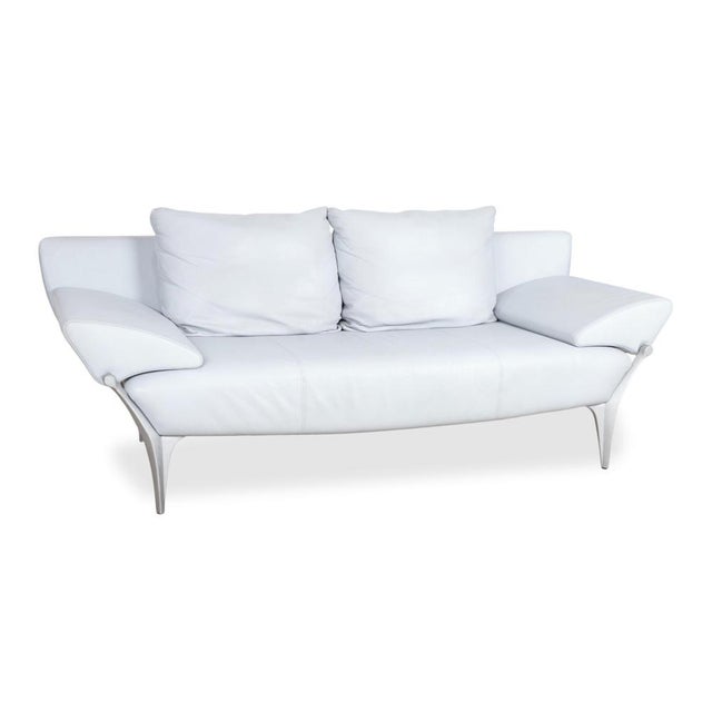Modern Leather 1600 Two-Seater Sofa with Manual Function from Rolf Benz For Sale - Image 3 of 13