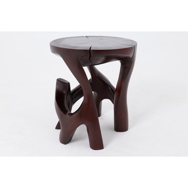Wooden Sculptural Side Table by Logniture For Sale - Image 12 of 14