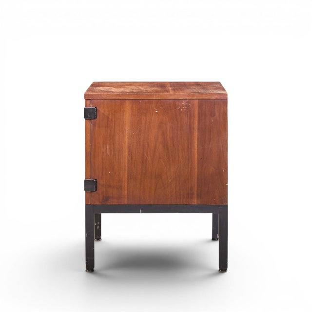 Mid 20th Century Milo Baughman for Directional Mid Century Walnut Nightstands - Pair For Sale - Image 5 of 11