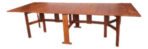 Huge Mid Century Drop Leaf Teak Table Double Leaf Design Bruno Mathsson Style 9 Feet