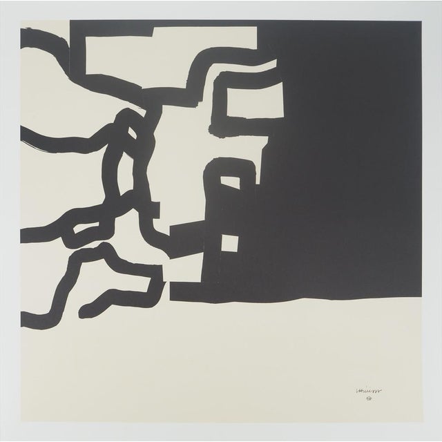 Eduardo Chillida, Abstraction en noir et blanc, Lithograph For Sale - Image 8 of 8