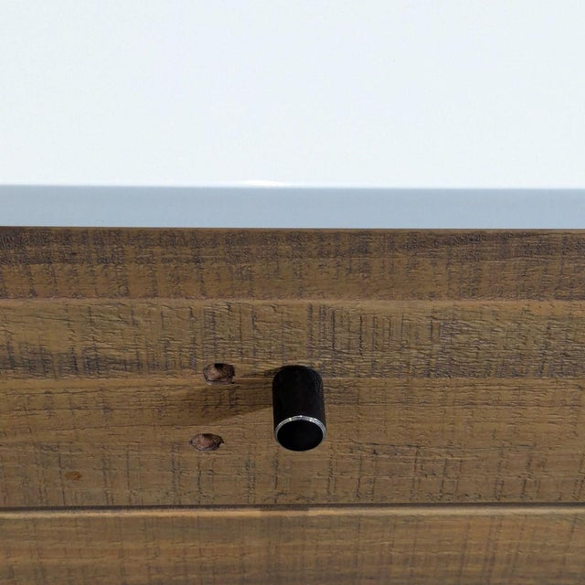 Wood West Elm Reclaimed Wood Media Console For Sale - Image 7 of 10