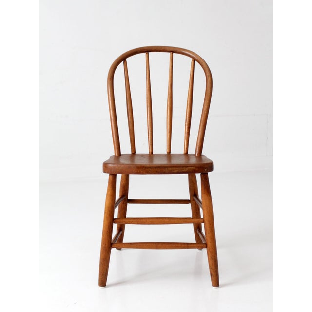 Vintage Windsor Spindle Back Chair For Sale - Image 4 of 11
