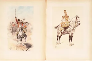 1893 French Cavalry Lithographs, Firmin Didot - Vallet (Set #29) - Set/Pair
